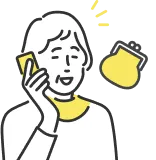 電話をしている女性のイラスト