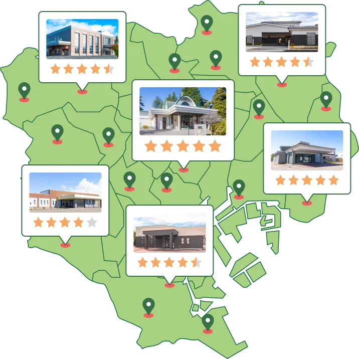 葬儀場の配置地図