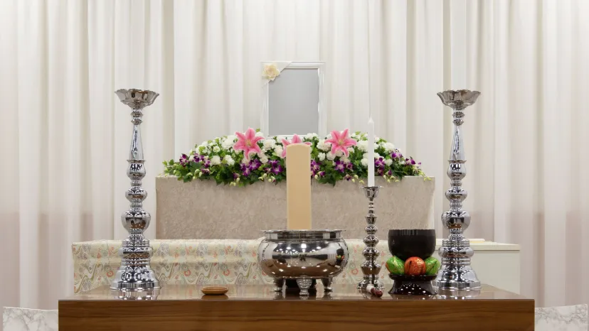 葬儀場内の写真